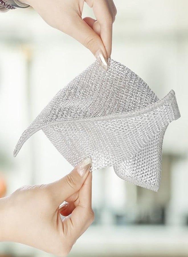 HOMETIC Non-Scratch Wire Dishcloth Multipurpose Wire Dishwashing Cloth for Wet and Dry Easy Rinsing Reusable Wire Cleaning Cloth Kitchen Sinks Pan Dish Pan Counter Easy Rinsing Washable (10) - Image 3